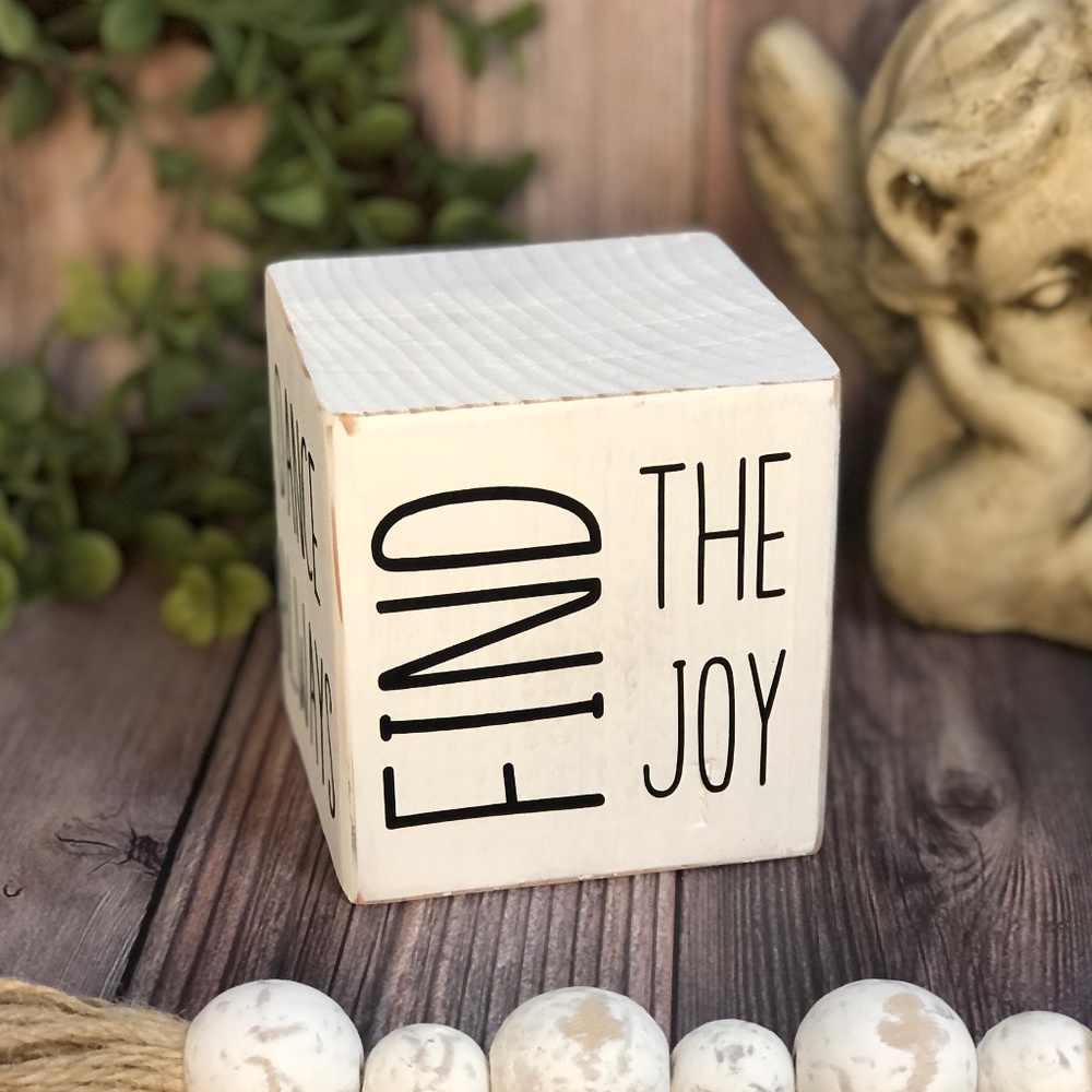 COPY - Inspirational Wood Block Decor
